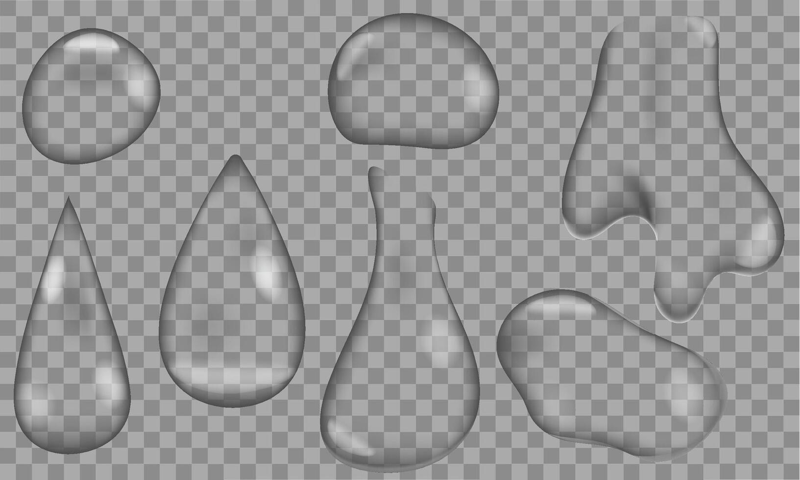 translucent liquid bubble shape refraction vector