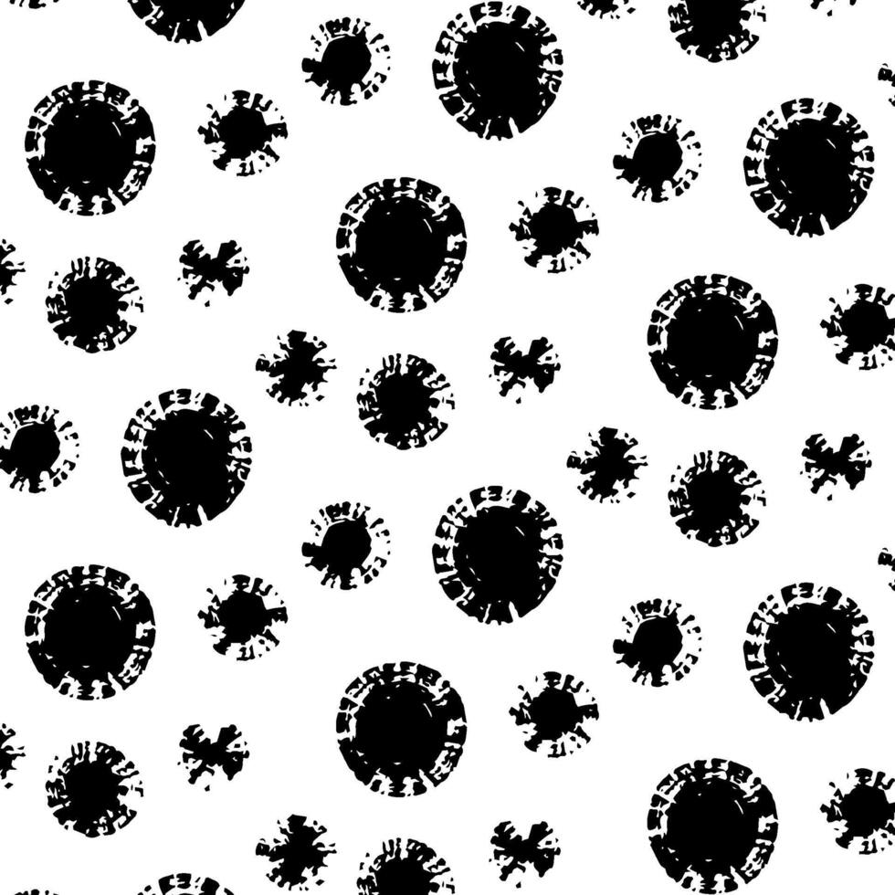 Grunge weave seamless pattern. Simple geometric print. Hand drawn grunge blots and spots. Abstract geometric ornament. Worn texture of weaving fabric. vector