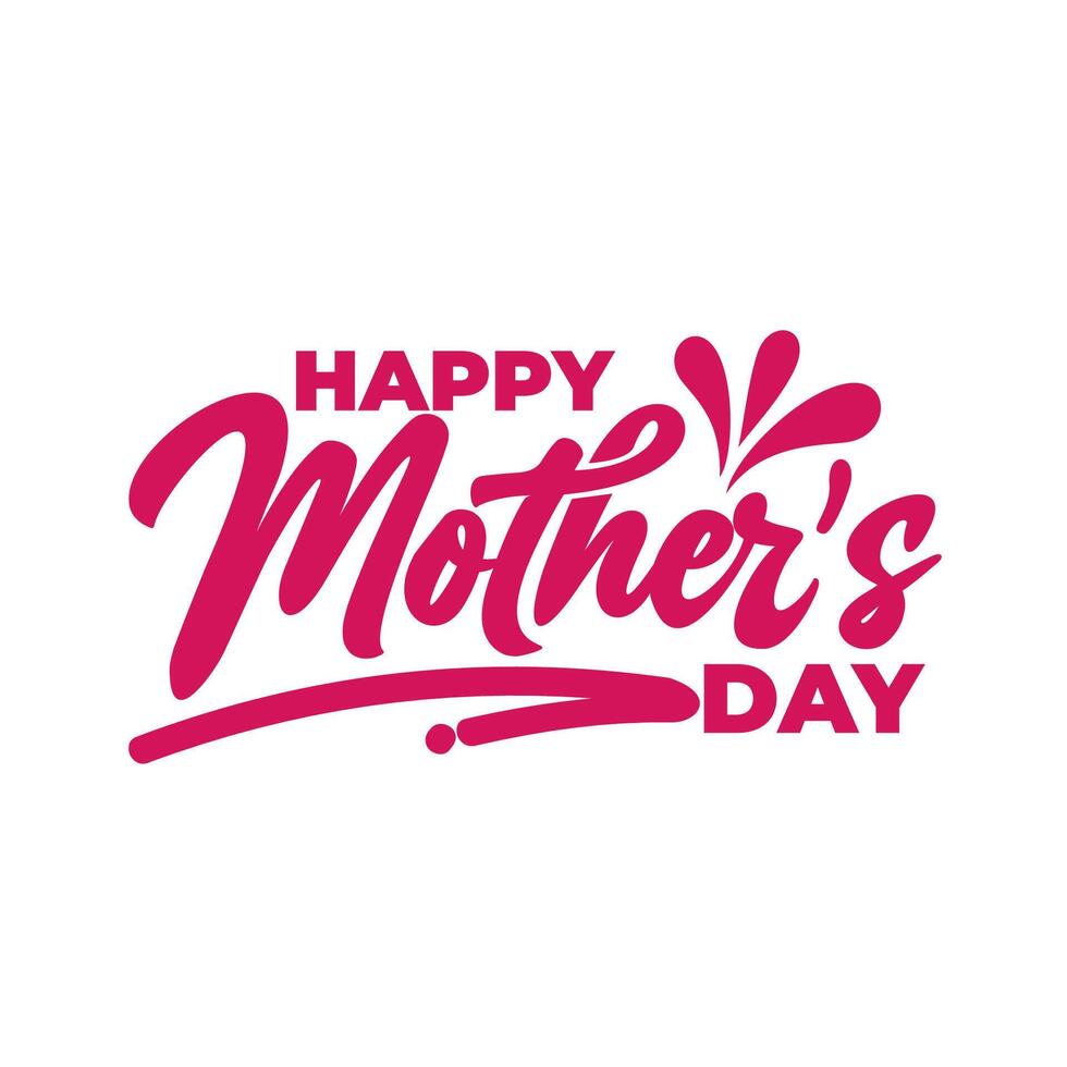 greeting text of happy mothers day lettering design vector