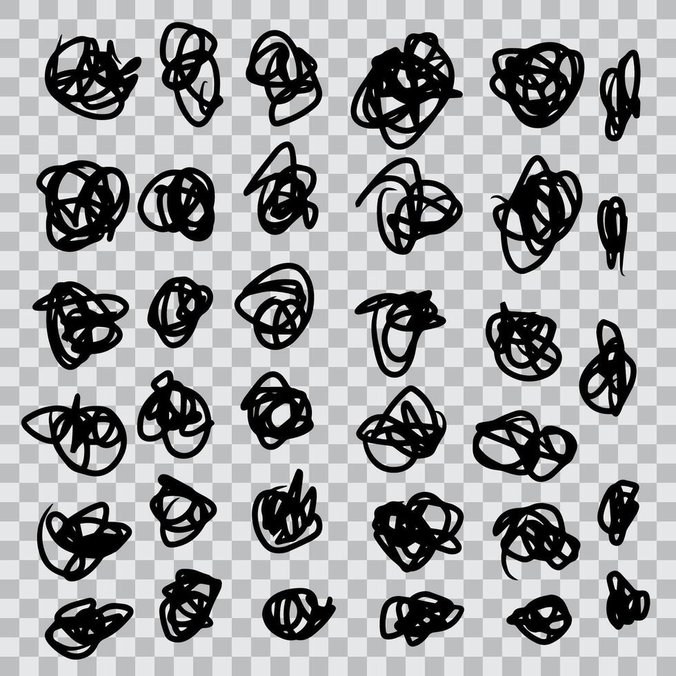 Abstract scribble, hand drawn of tangle scrawl sketch. Vector illustration