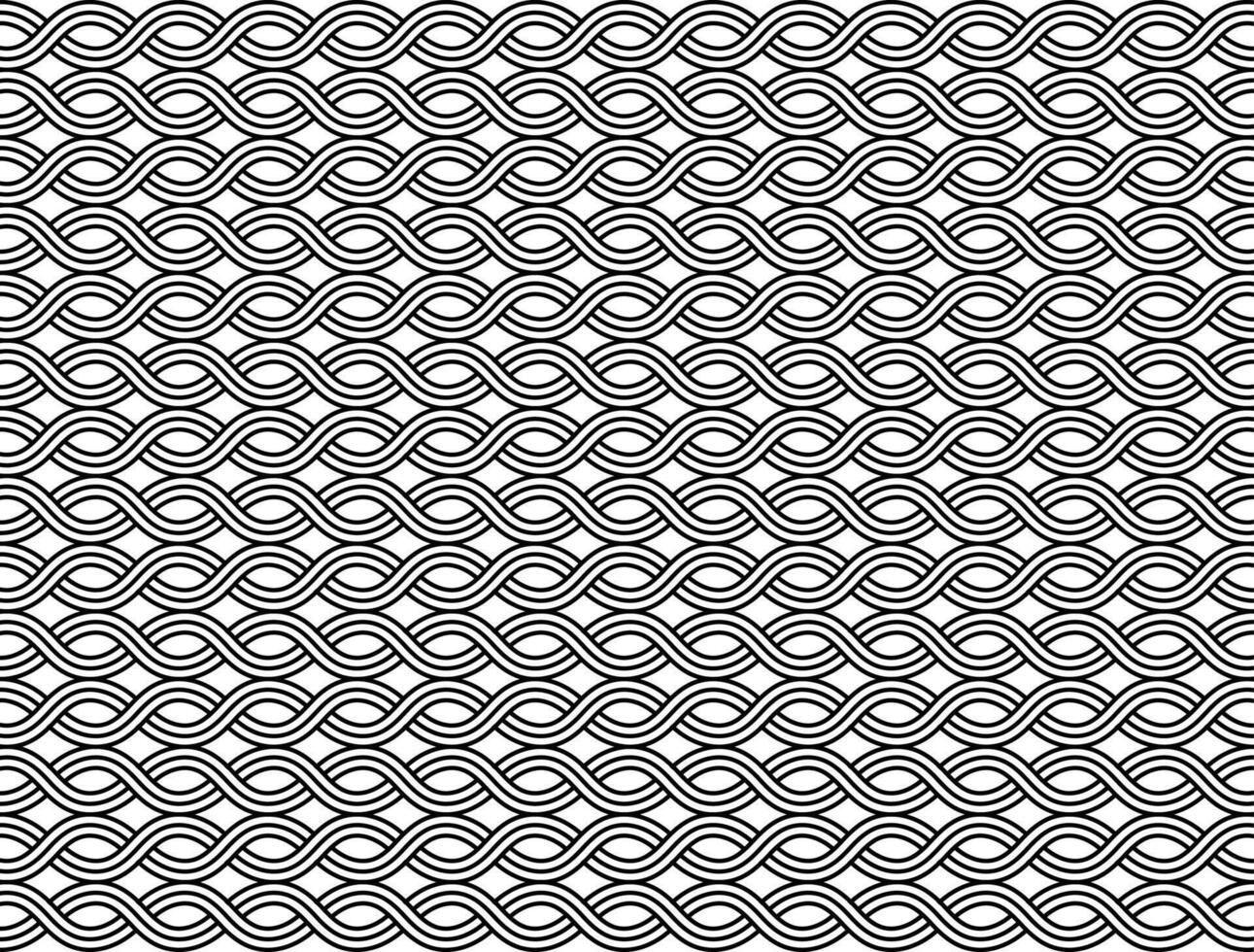 Connected Wave Seamless Pattern Background vector