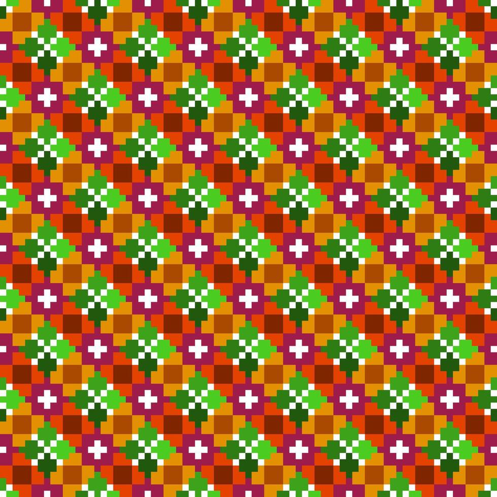 Abstract Islamic Geometric Pattern Pixel Design vector