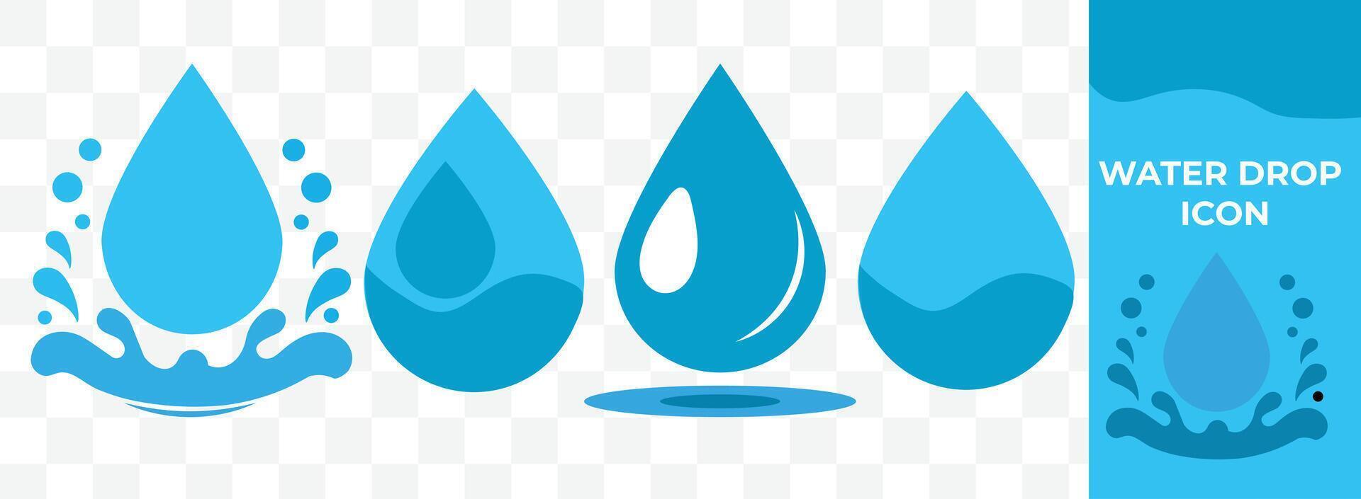 Water drop icon. water or oil drop symbol. water drop and splash sign. splash water drop, vector illustration