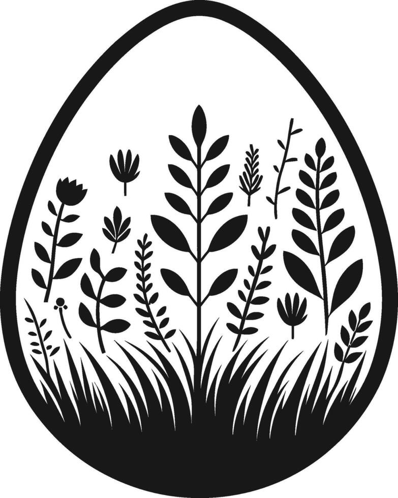 acerca de Pascua de Resurrección huevo silueta vector