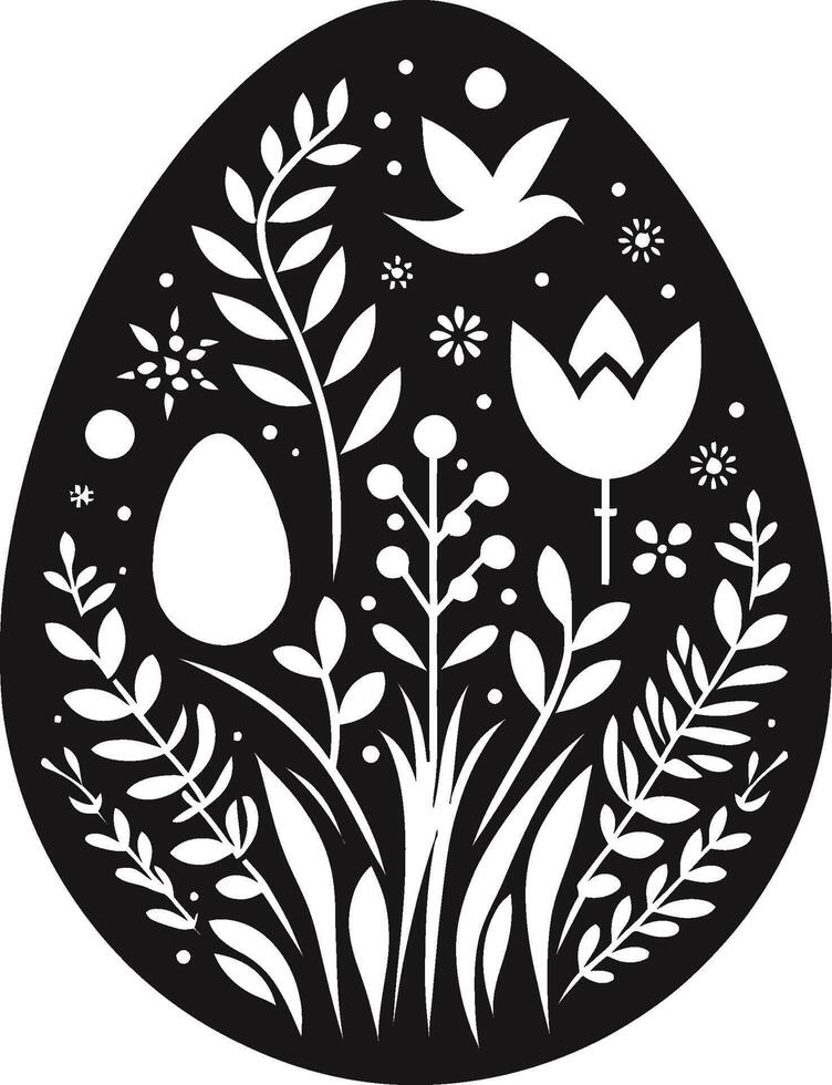 About Easter Egg silhouette vector
