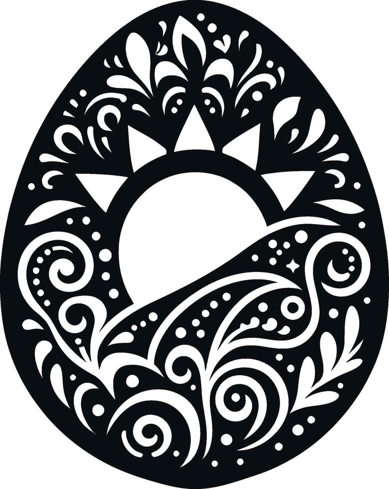 About Easter Egg silhouette vector