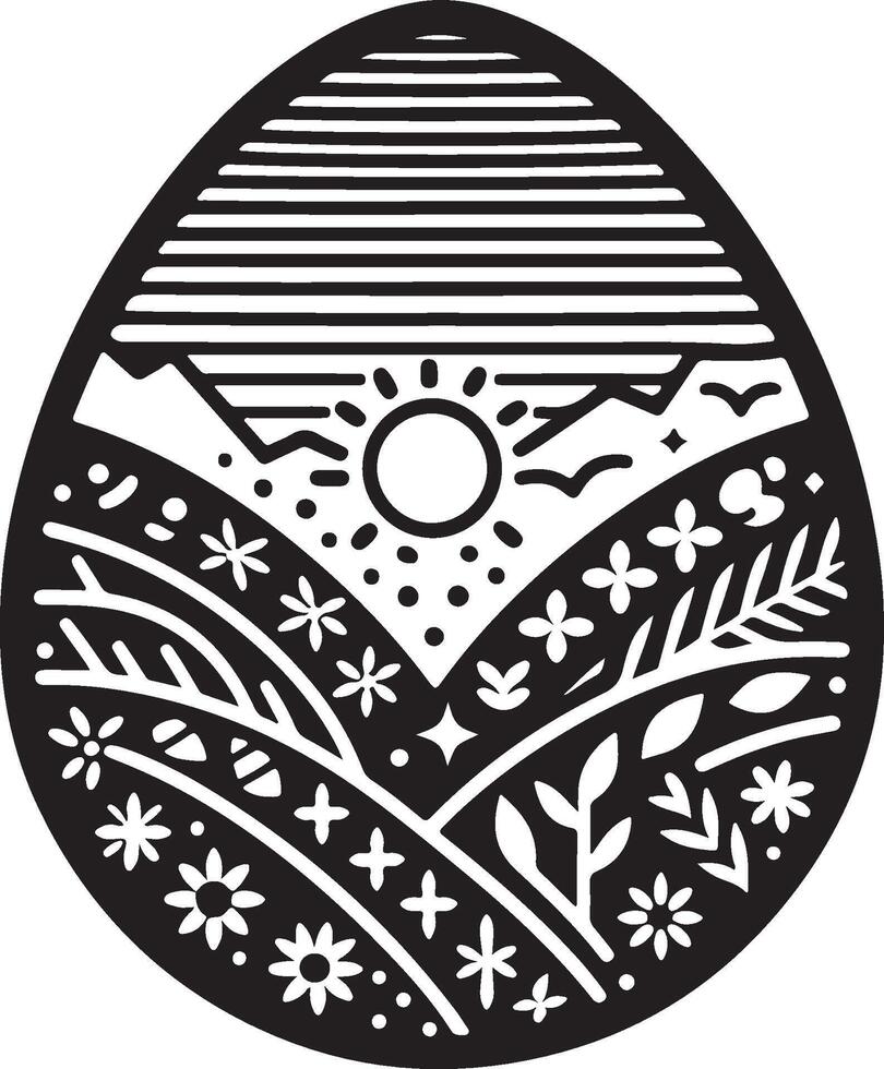 About Easter Egg silhouette vector