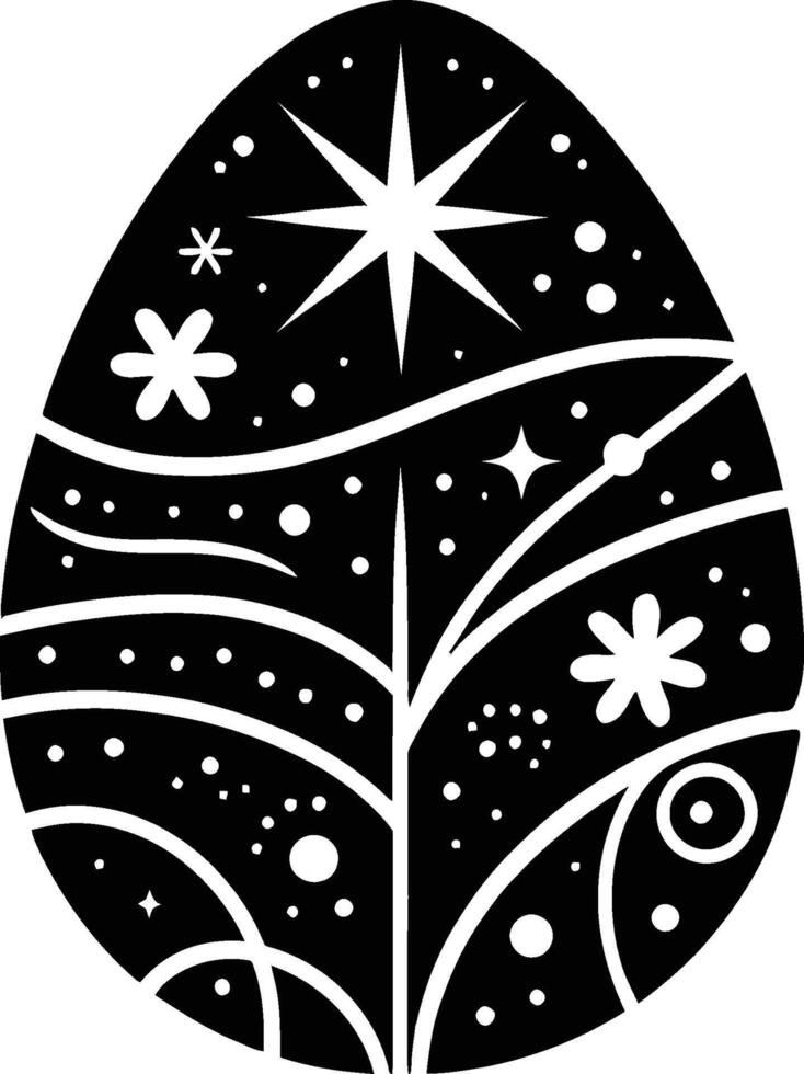 About Easter Egg silhouette vector