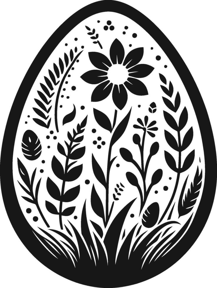 About Easter Egg silhouette vector