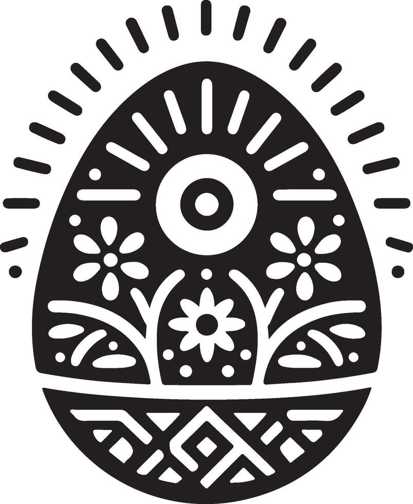 About Easter Egg silhouette vector