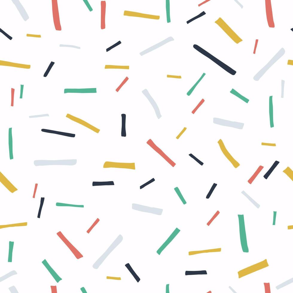 White background with colorful stripes. Vector seamless pattern, can be used for fabrics, wallpaper, web, scrabboking, card.