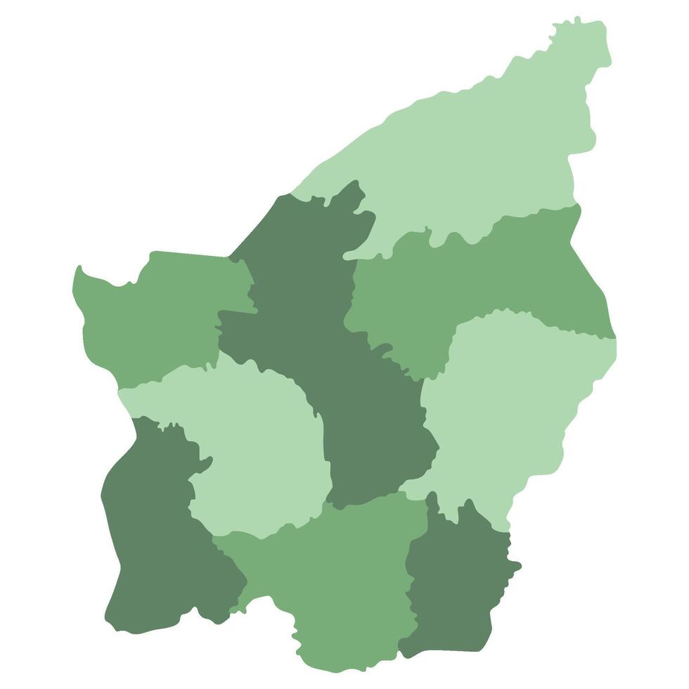 san marino mapa. mapa de san marino en administrativo provincias en multicolor vector