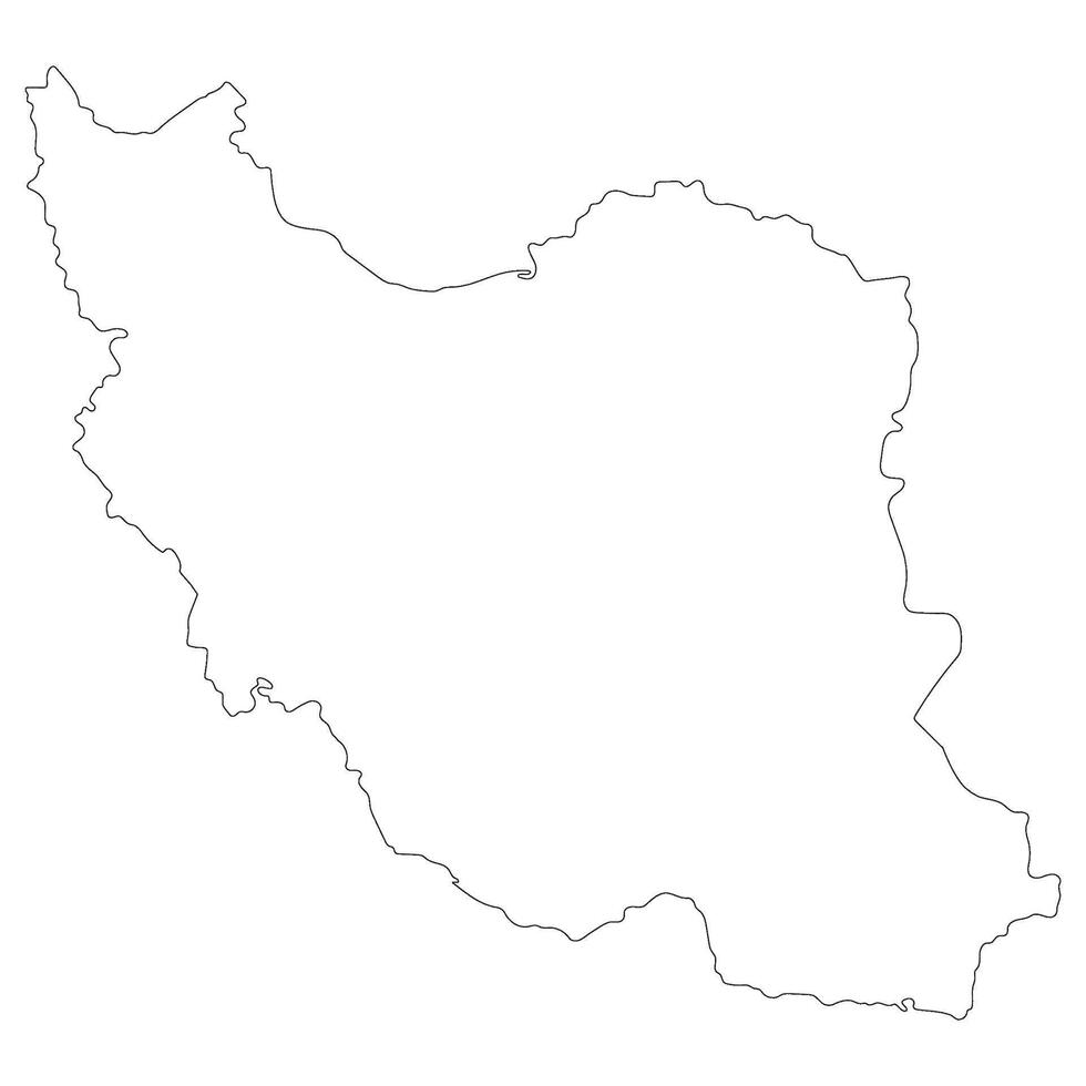 Iran map. Map of Iran in white color vector