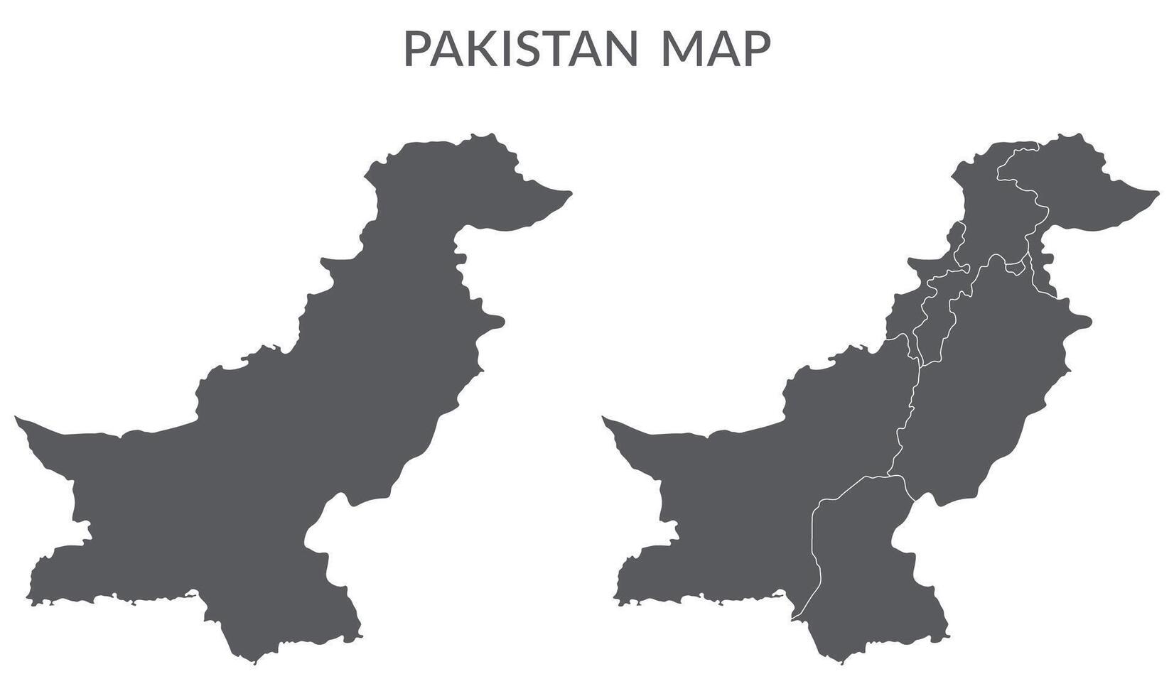 Pakistán mapa. mapa de Pakistán en gris conjunto vector
