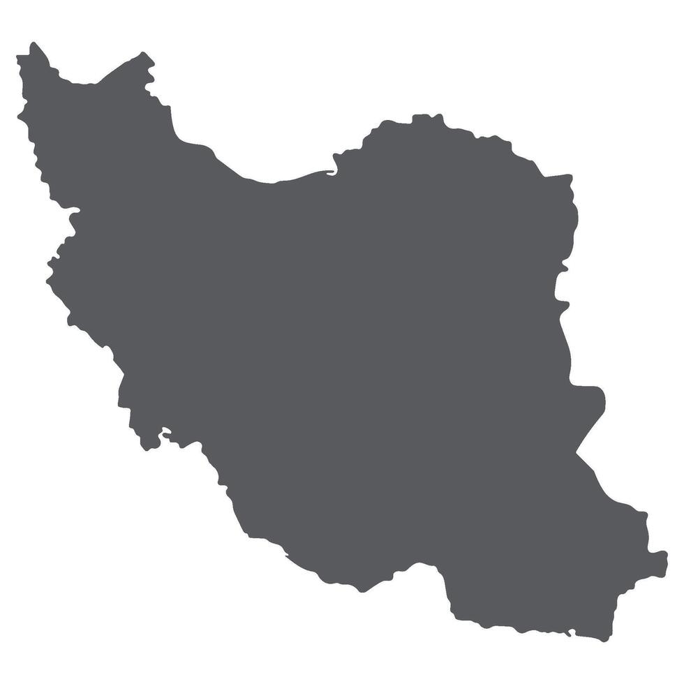 Iran map. Map of Iran in grey color vector