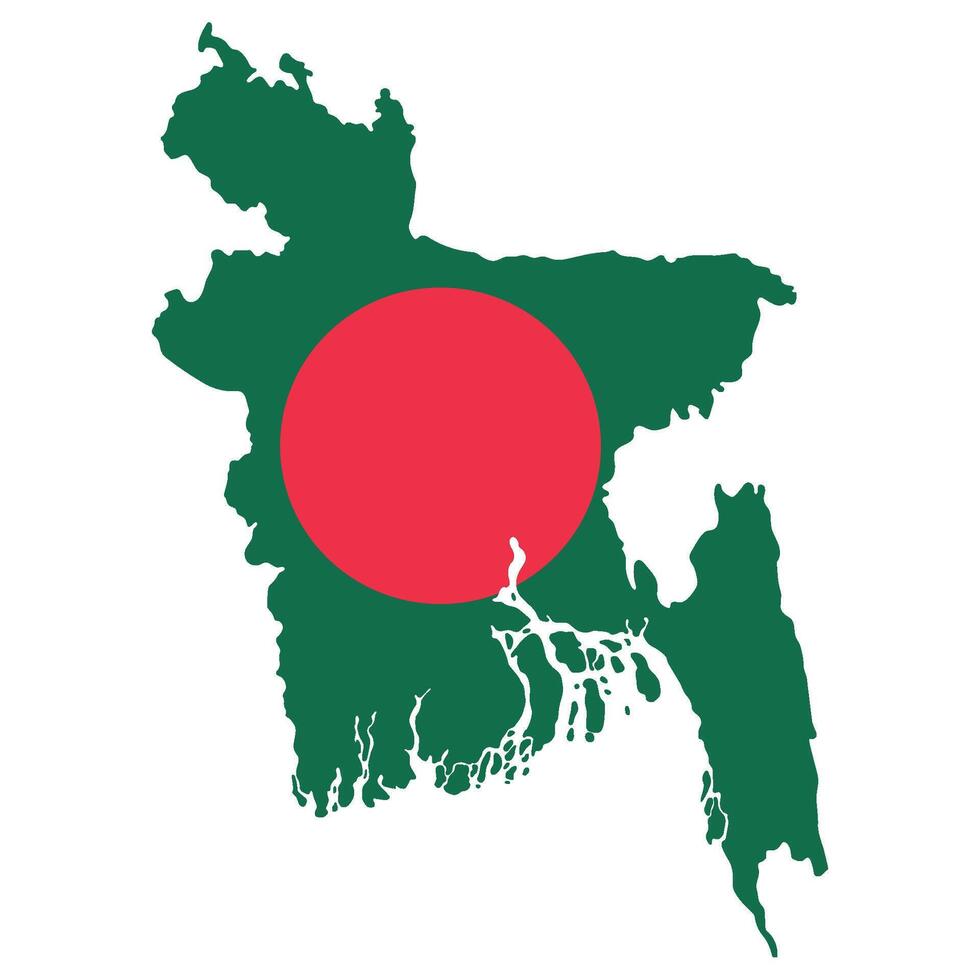 Map of Bangladesh with national flag of Bahamas vector