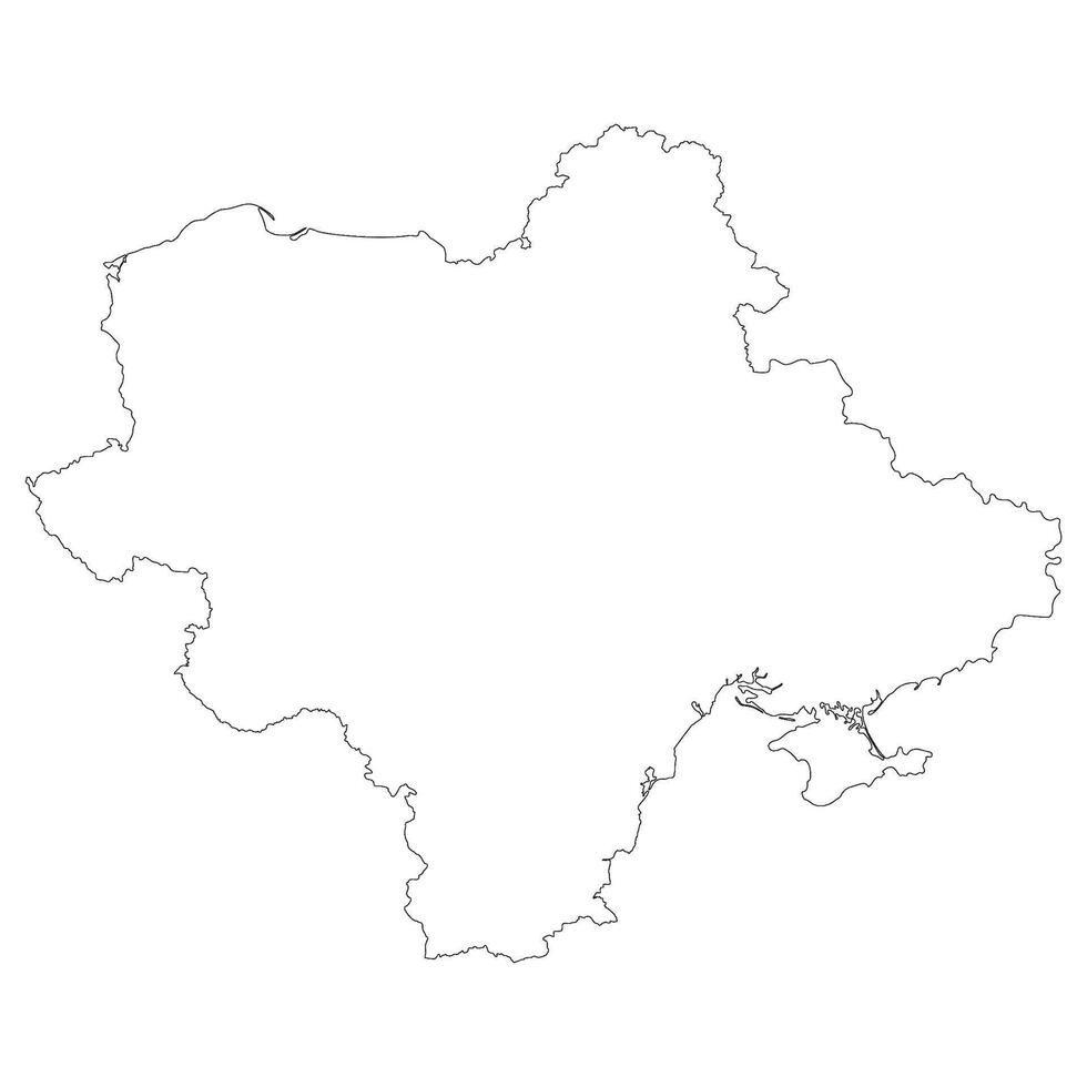 Eastern Europe Map. Map of Eastern Europe in white color. vector