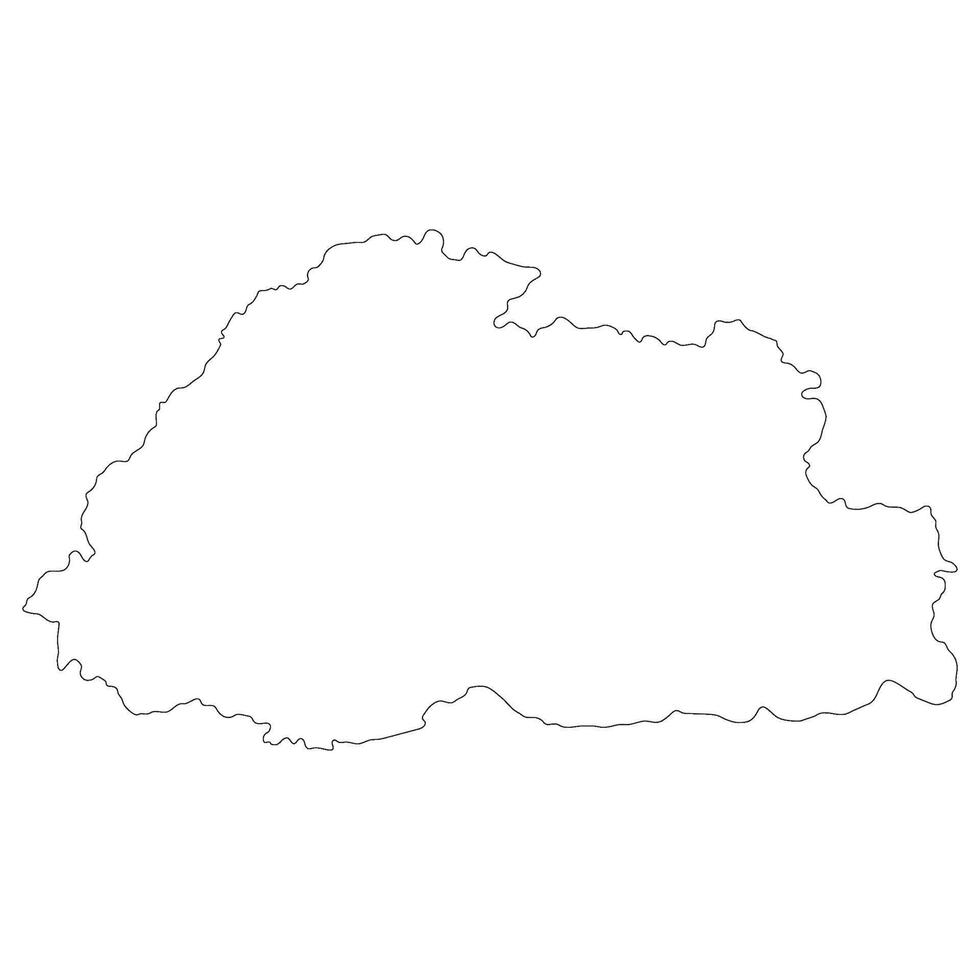 Bhutan map. Map of Bhutan in white color vector