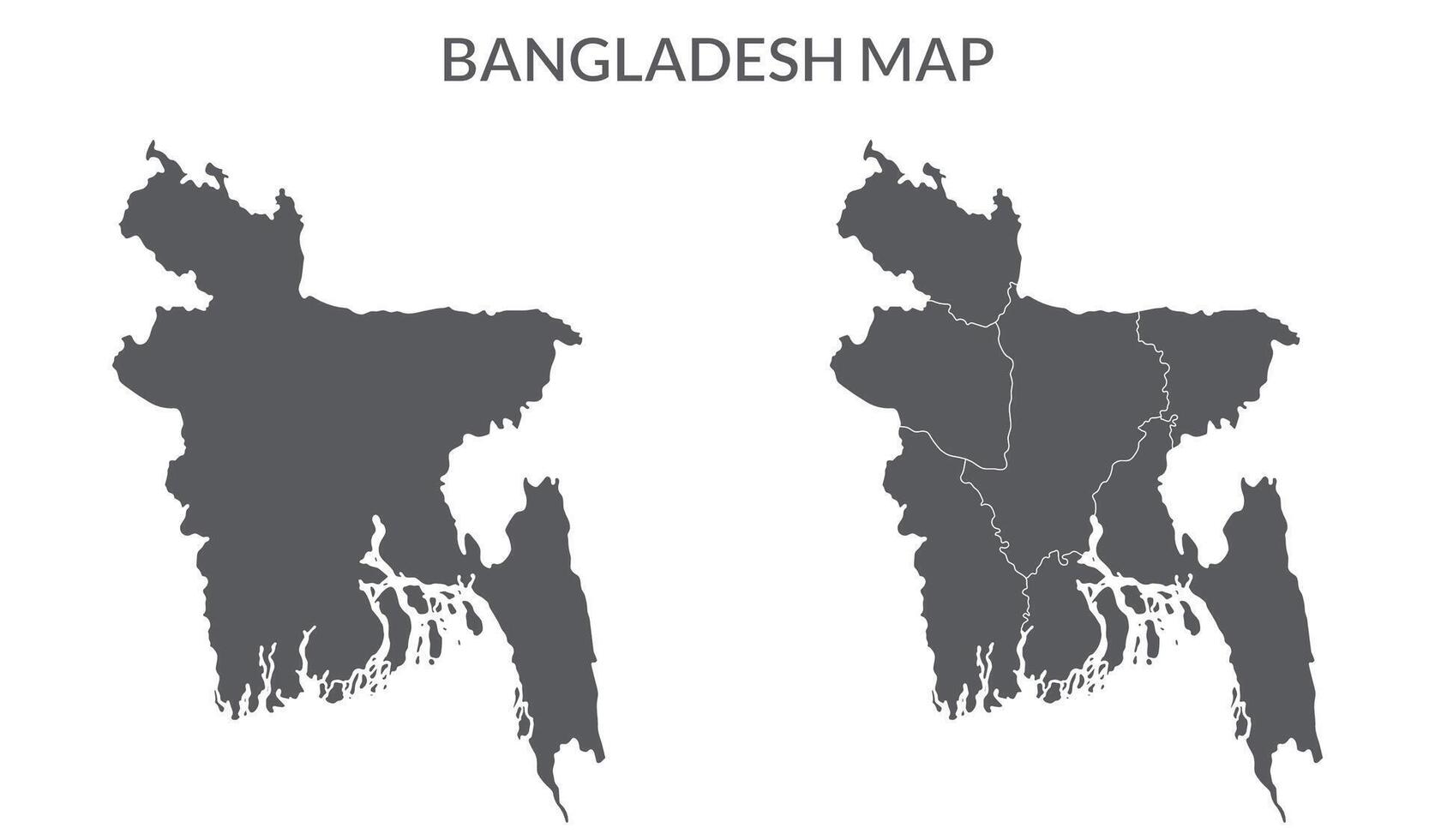 Bangladesh map. Map of Bangladesh in grey set vector