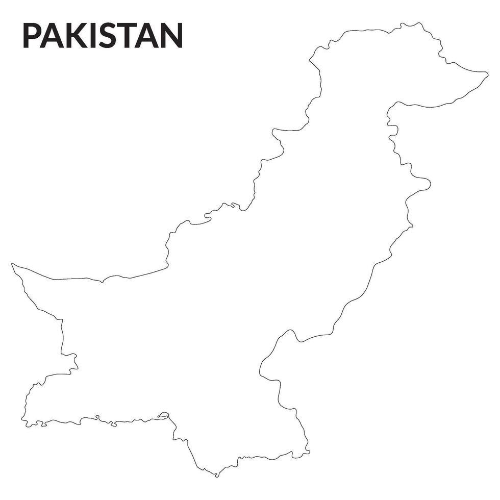 Pakistan map. Map of Pakistan in white color vector