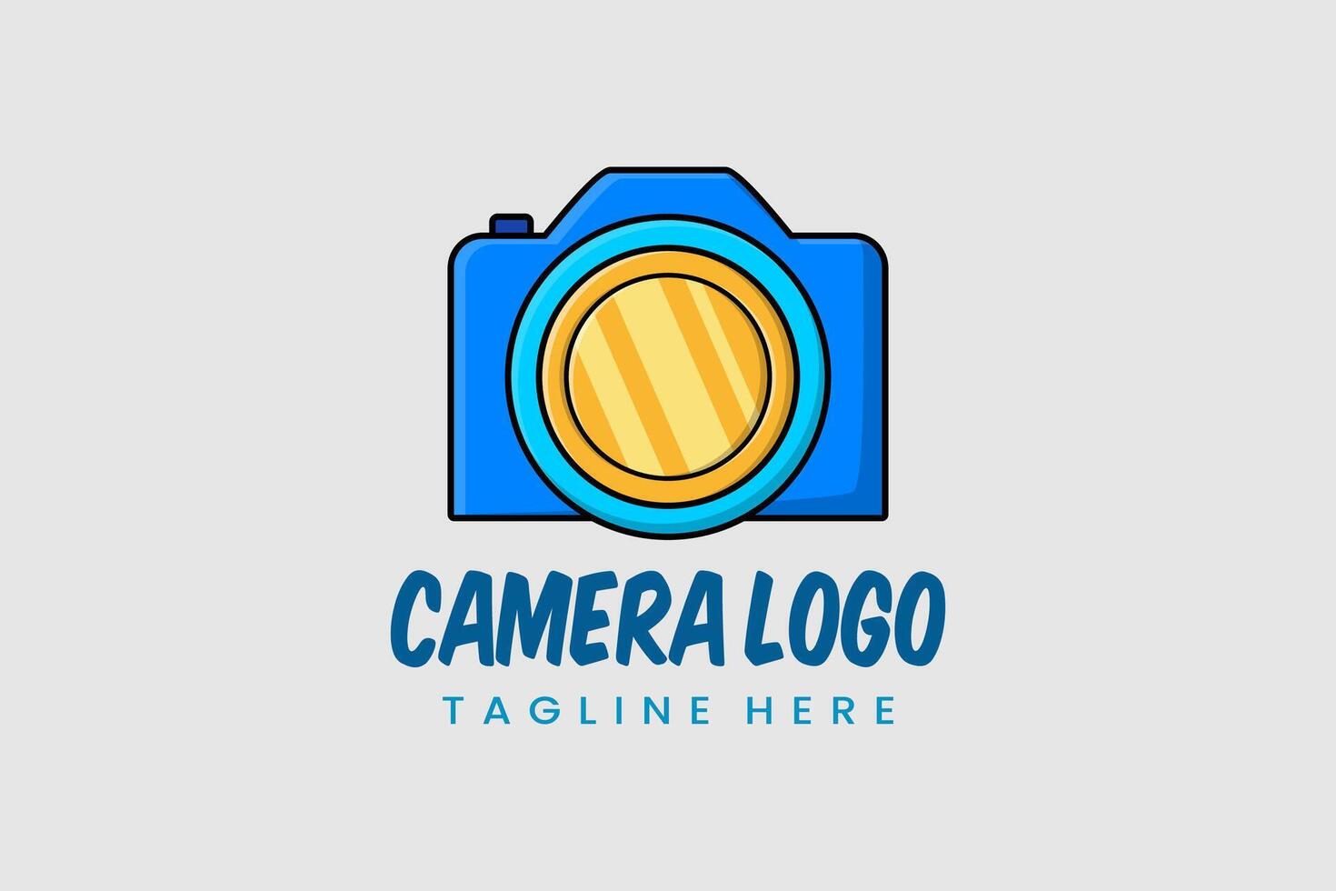 Gold Coin Creative Camera photography logo template, studio photography and money coin logo template vector