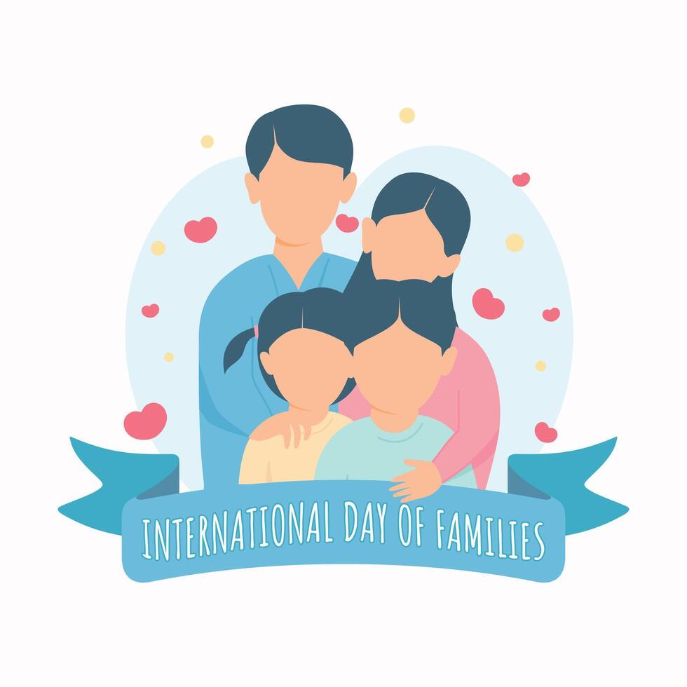 internacional día de familias vistoso vector modelo diseño antecedentes