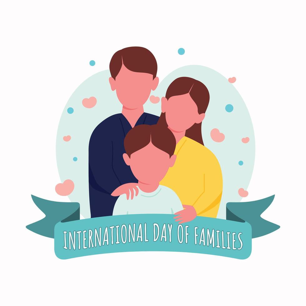 International Day of Families colorful vector template design background