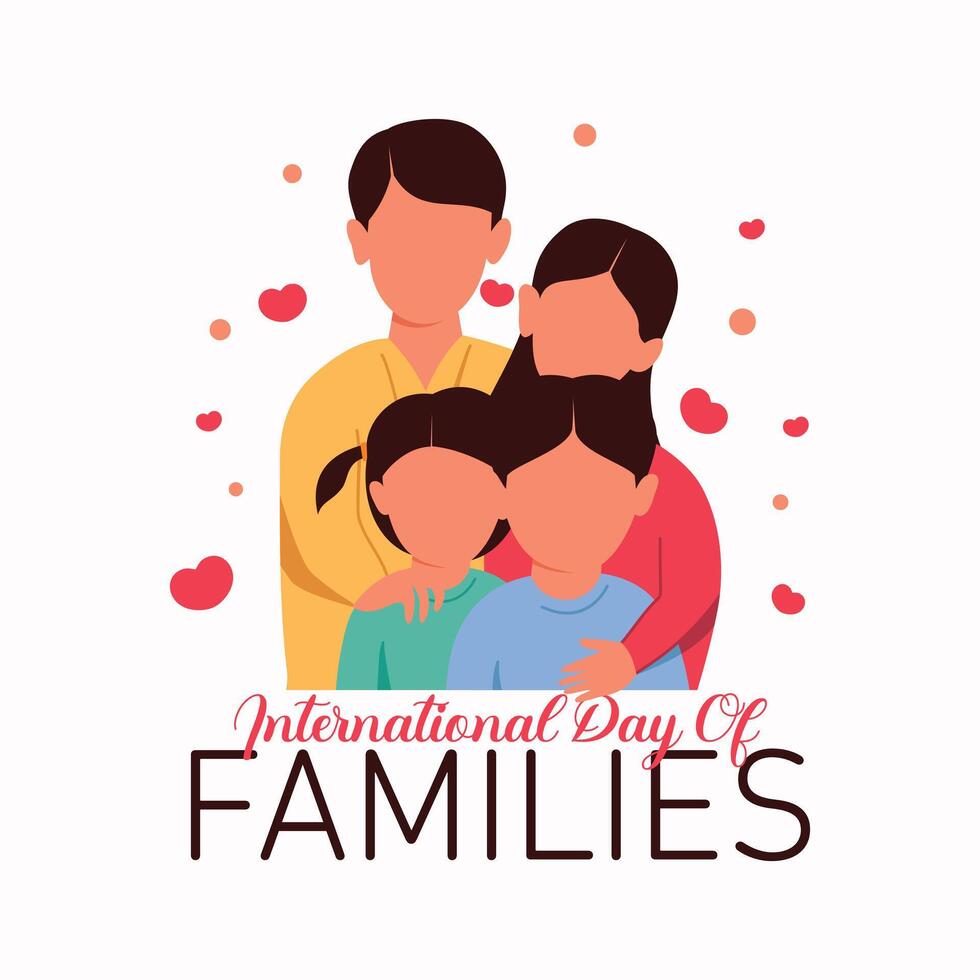 internacional día de familias vistoso vector modelo diseño antecedentes