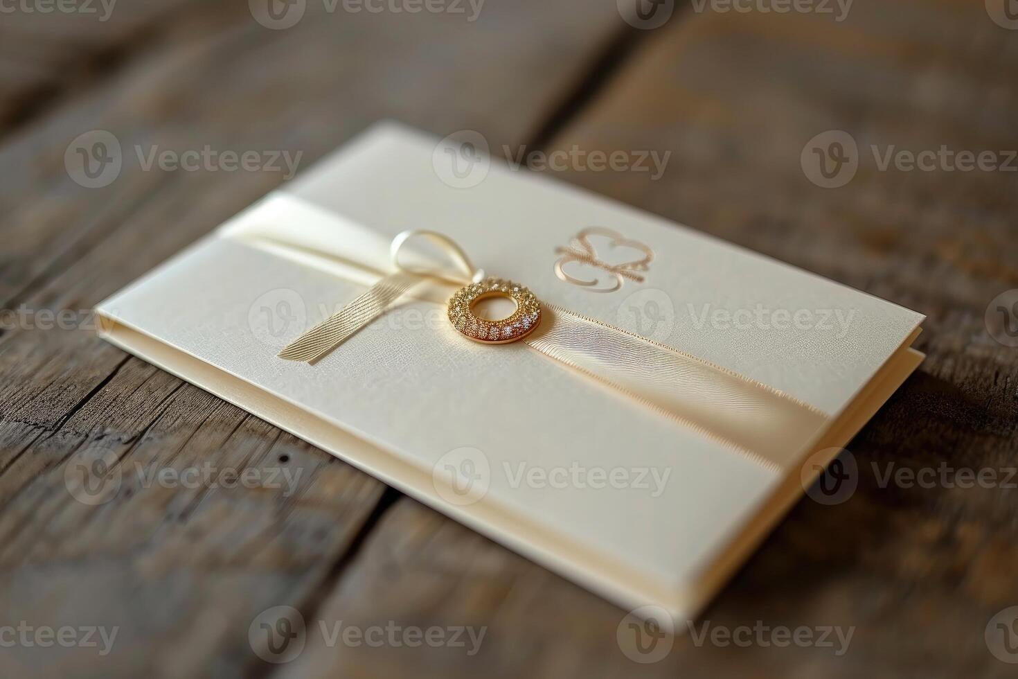 AI generated Elegant simplistic wedding card. photo