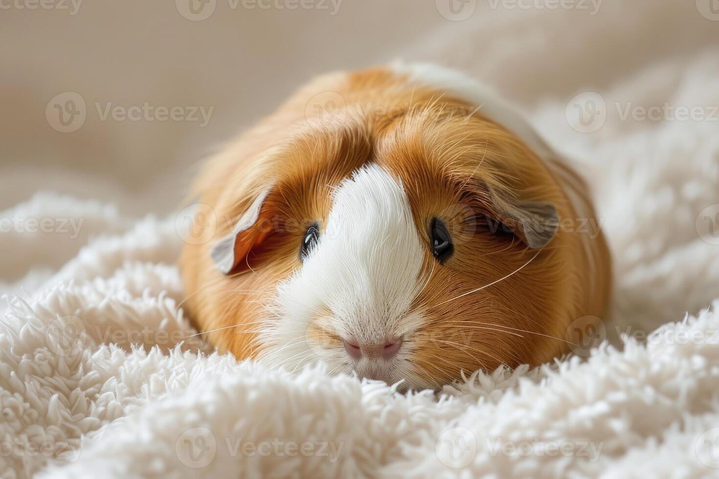 AI generated Beautiful guinea pig pet portrait. photo