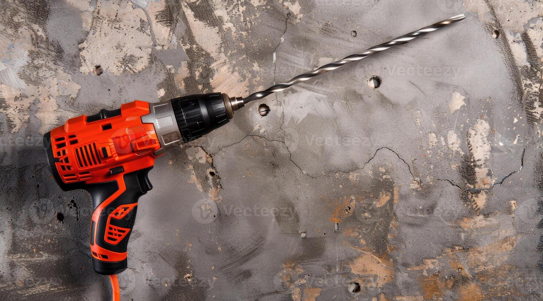 AI generated Hammer drill to drill the wall. photo