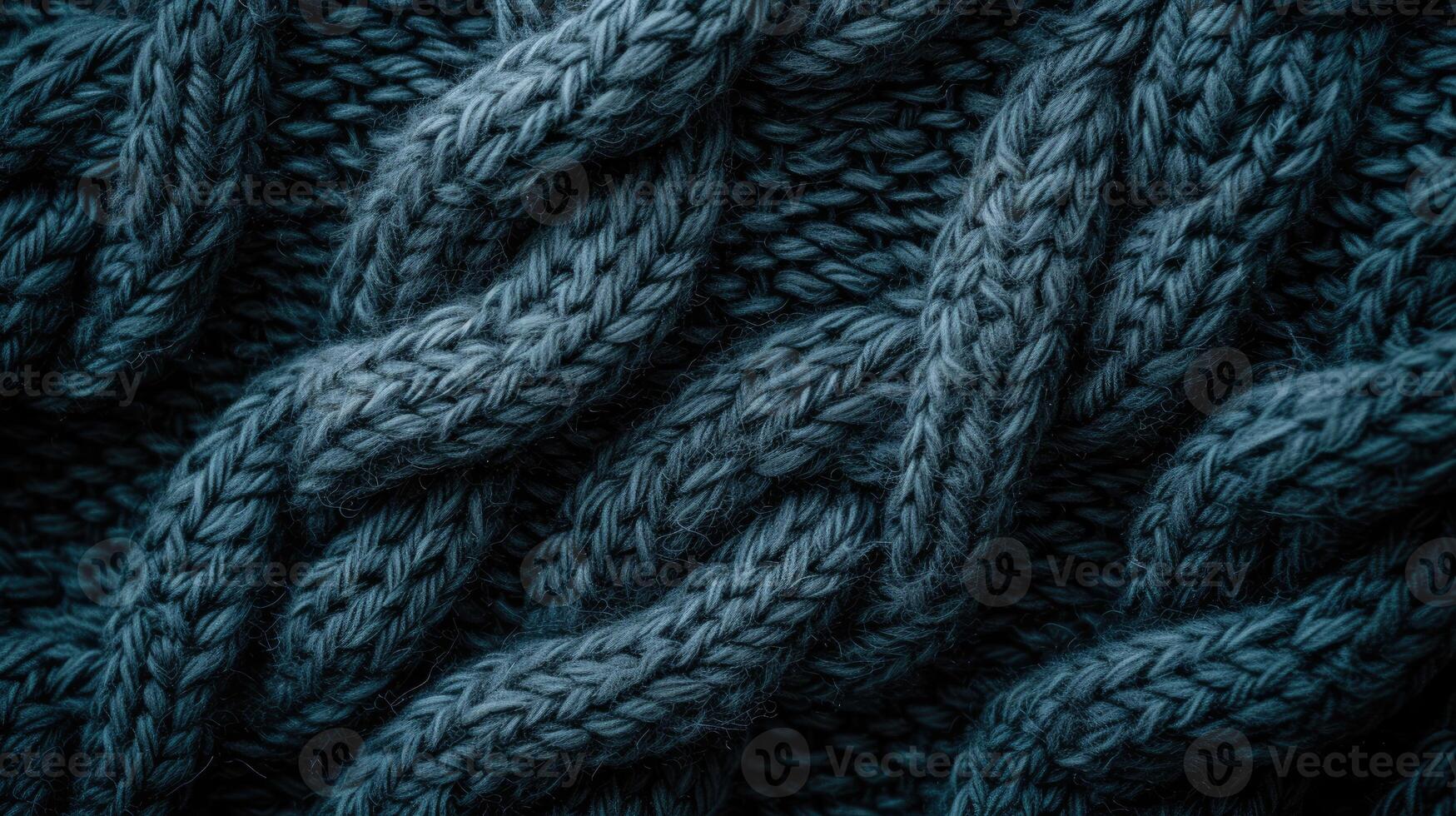 AI generated Knitted wool fabric texture background photo