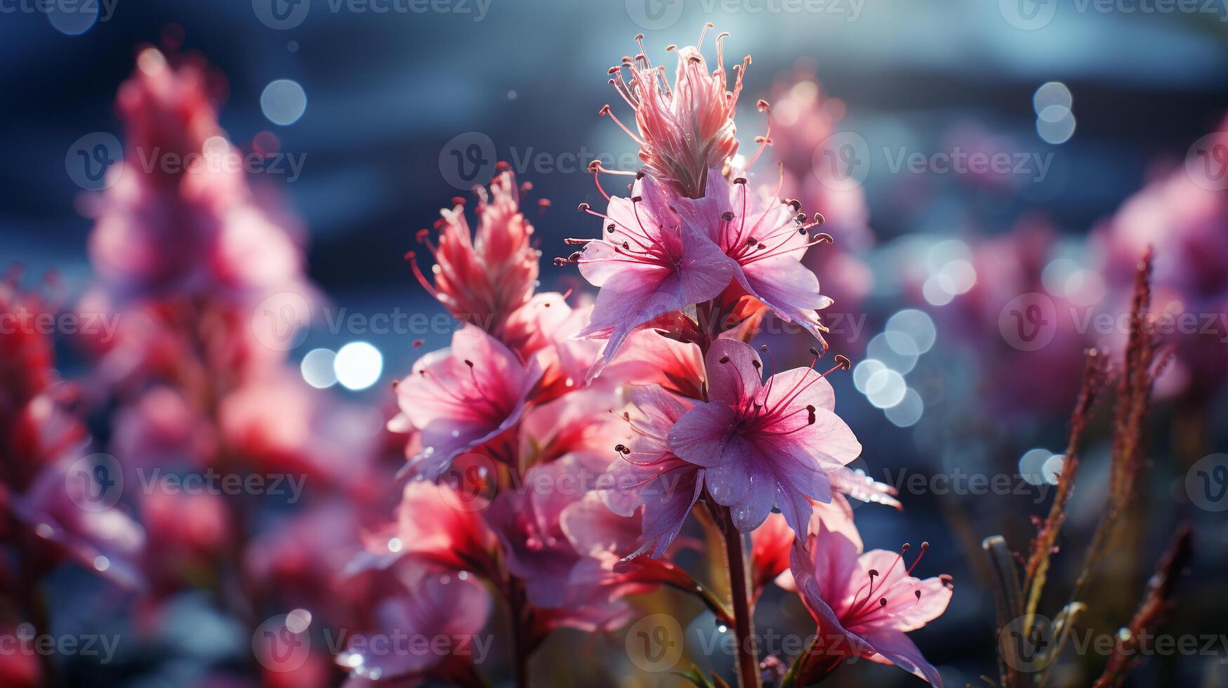 ai generado hermosa del obispo hierba florecer flores foto