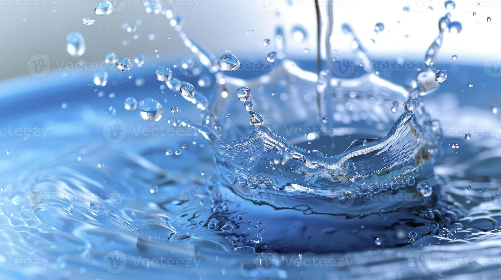 ai generado bailando elemento, agua y aire burbujas en un fluido ballet foto