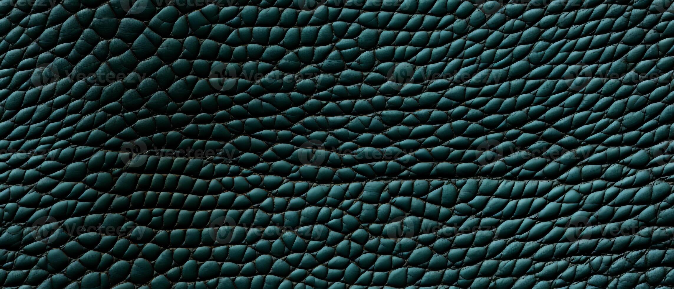 AI generated Close-up of teal textured leather showing the intricate pattern and tactile surface detail. Green pattern Leather Detail photo