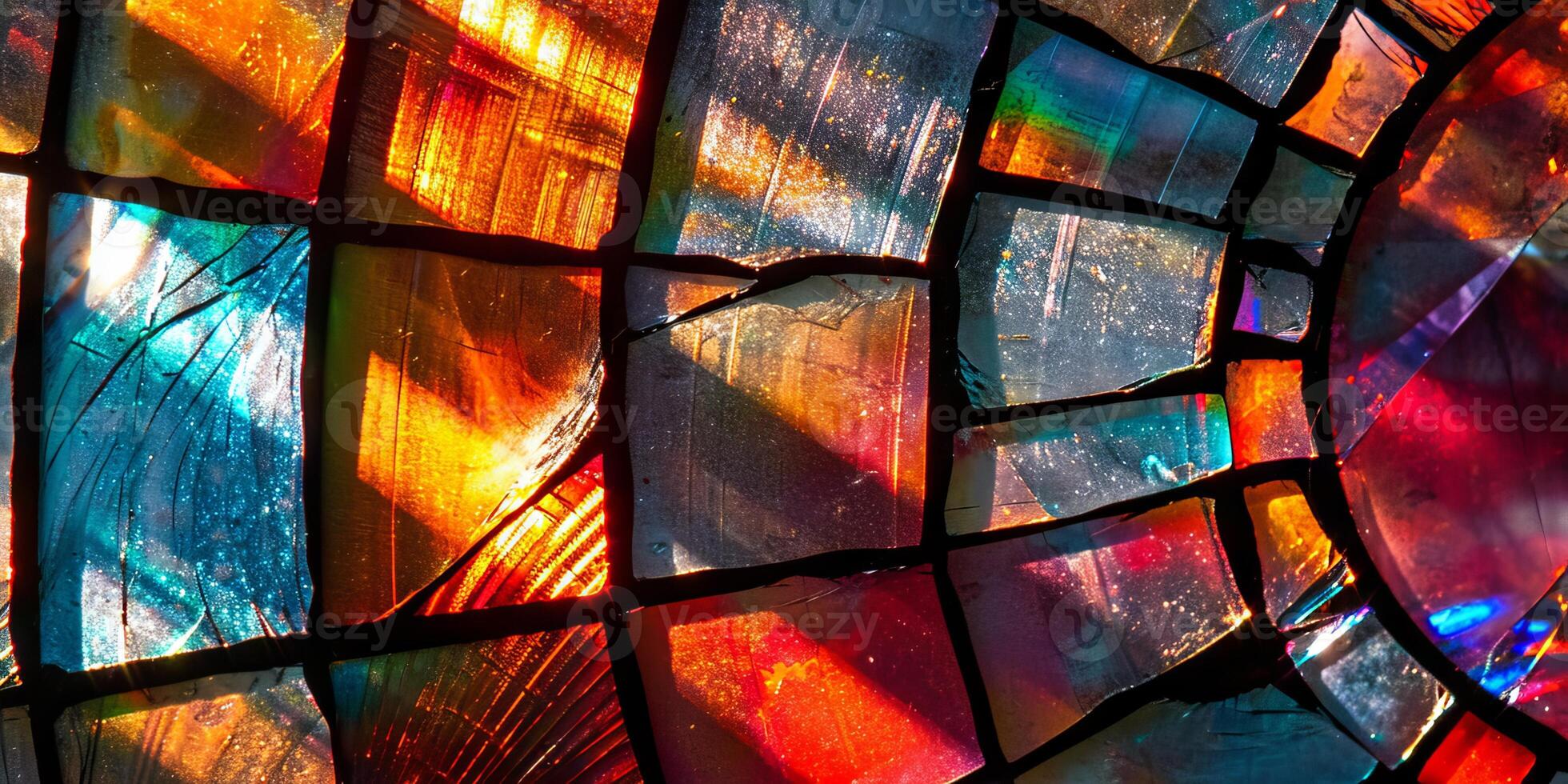 AI generated Dive into a mesmerizing world of iridescent beauty with this vibrant holographic design. photo