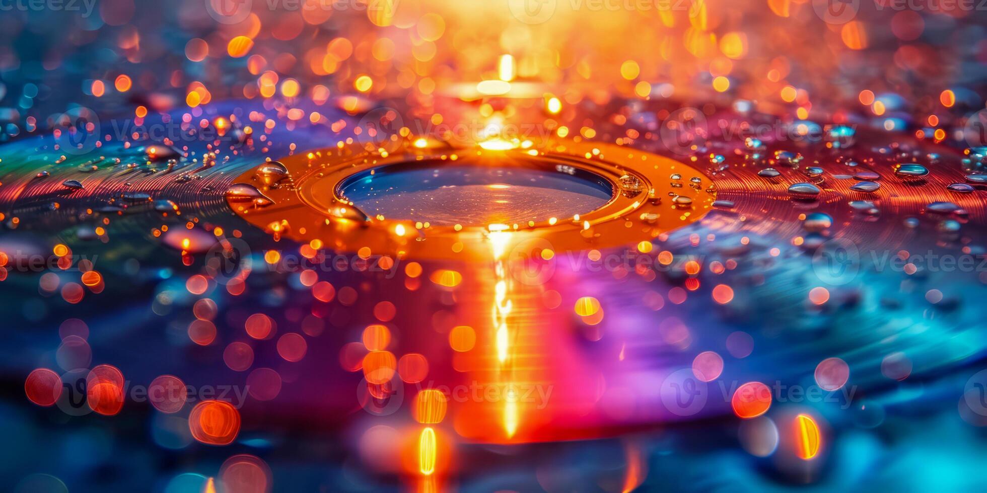 AI generated Compact discs, each disc reflects the interplay of light and shadow, showcasing the beauty and artistry of audio storage mediums photo