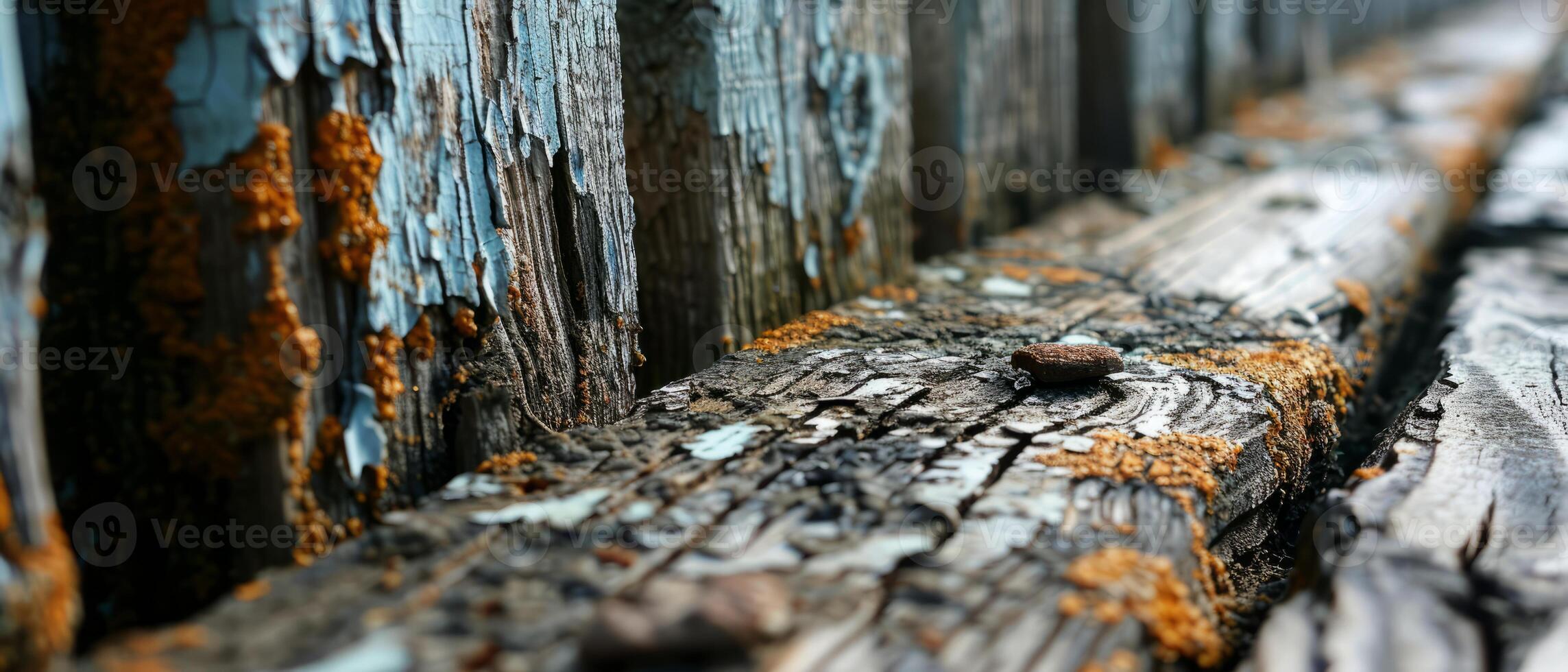AI generated An aged, textured wall with a rustic, weathered appearance photo