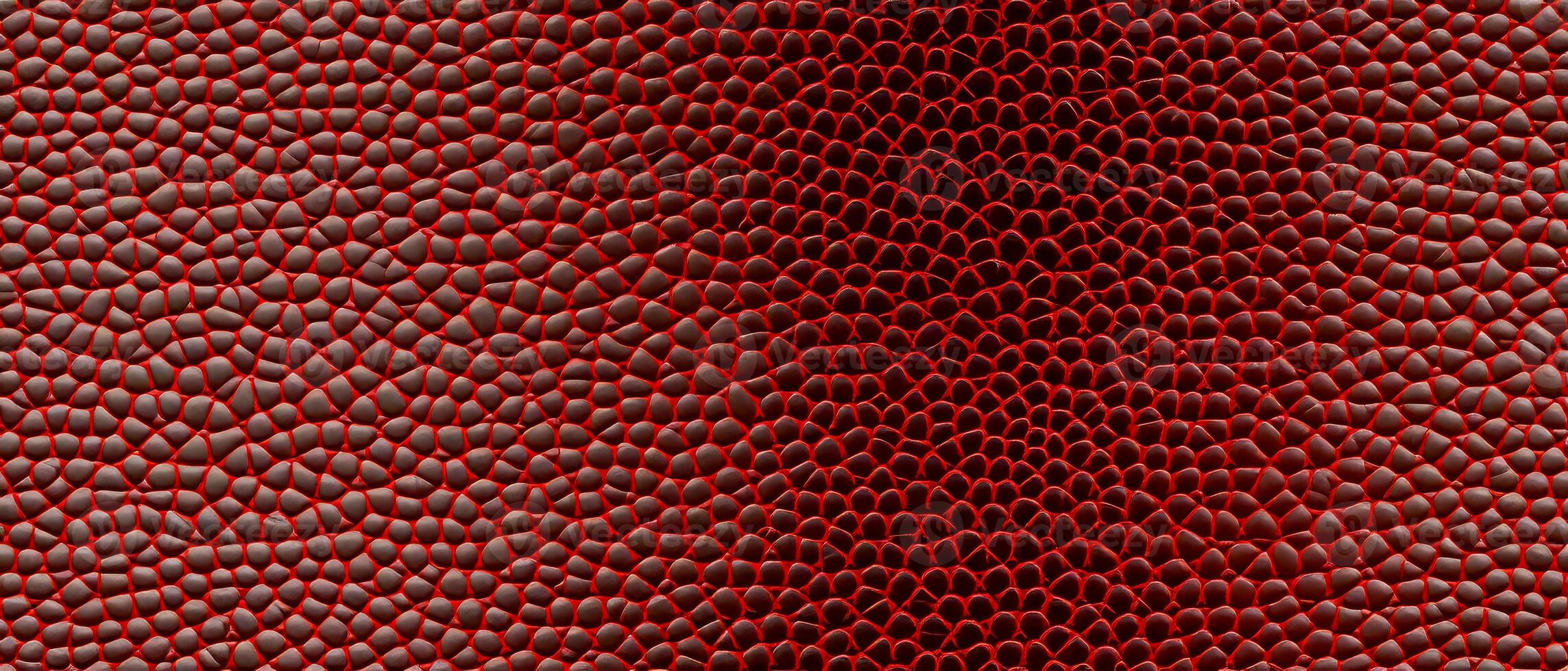 AI generated Detailed snakeskin texture in red and black, perfect for backgrounds or fashion design photo