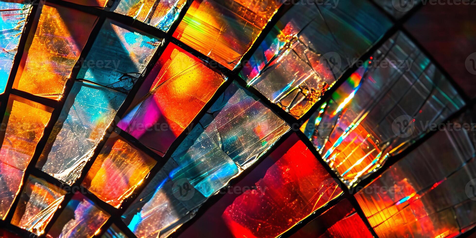 AI generated Dive into a mesmerizing world of iridescent beauty with this vibrant holographic design. photo