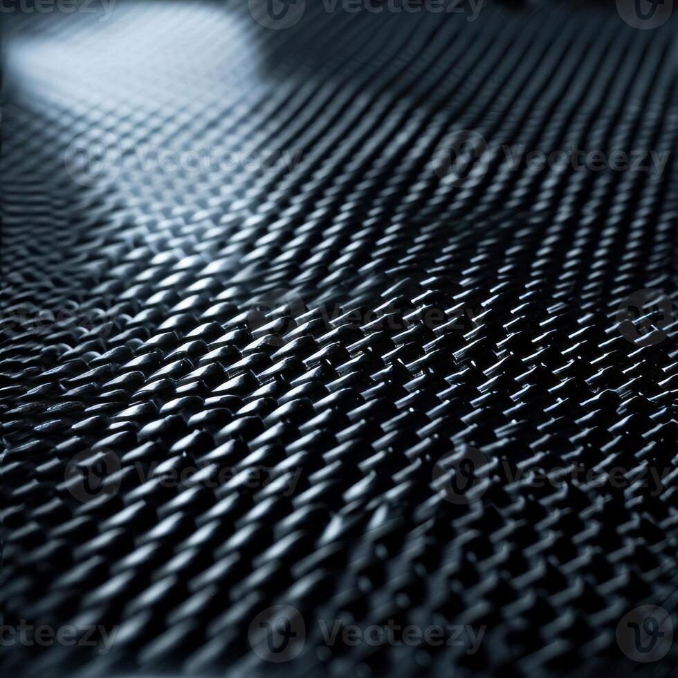 AI generated Close-up of a black metallic surface with a wavy, ripple pattern creating an abstract texture photo