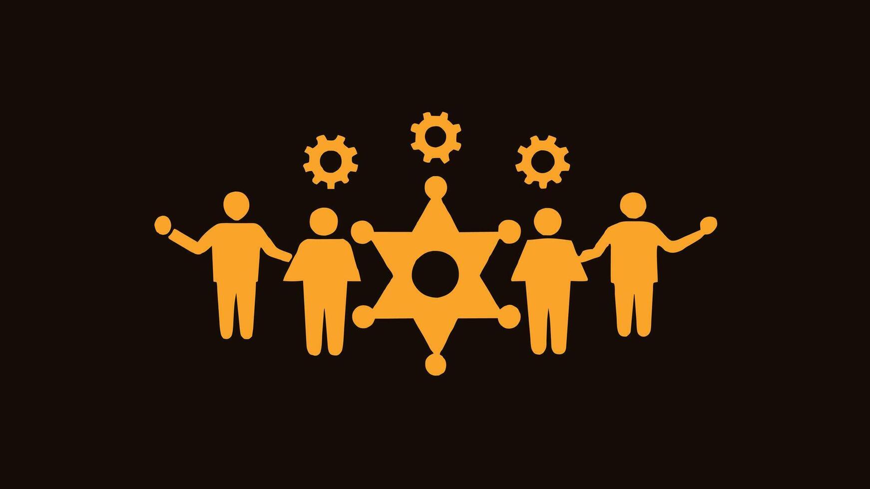 Team Work Building Vector Art