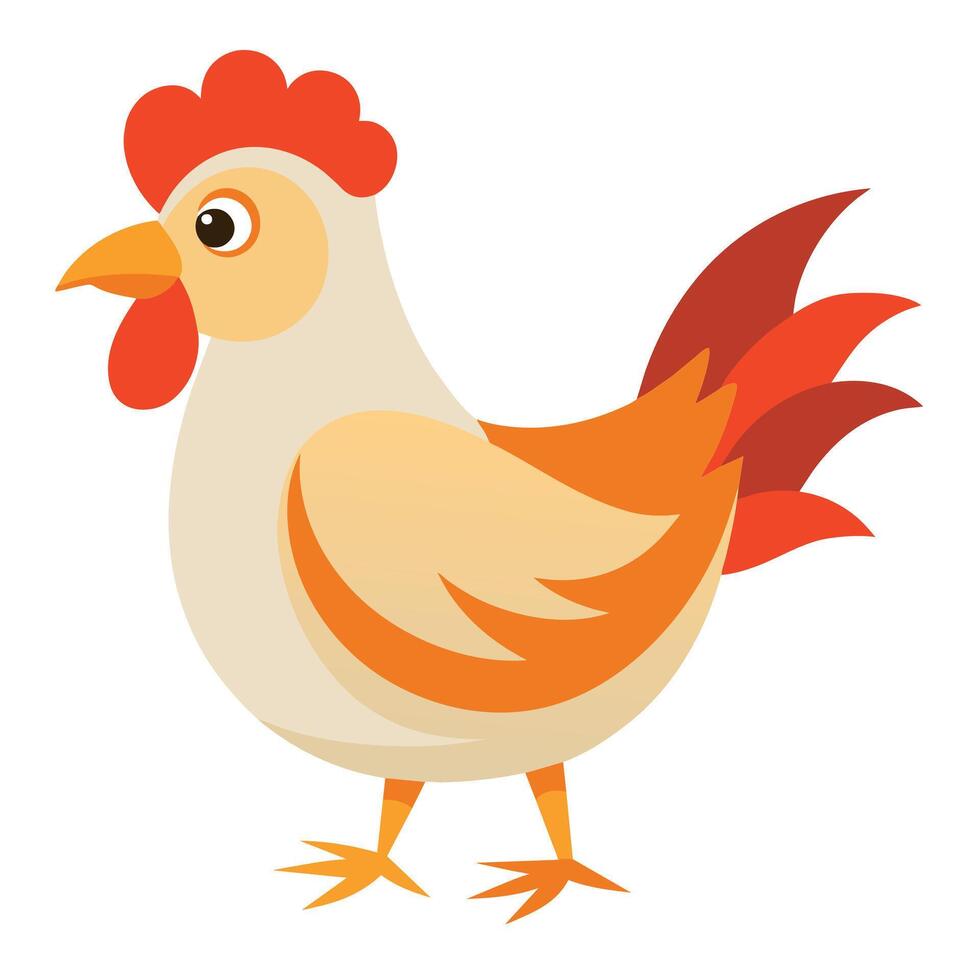gallina vector ilustración mascota tipo