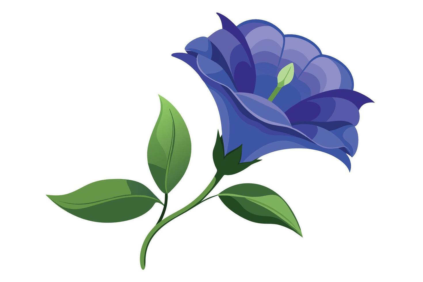 lisianthus Flower Vector Illustration Isolated on a Clean Background