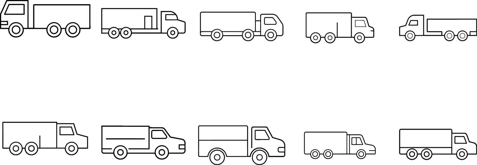 Dynamic Truck Line Art Vector Enhance Your Designs with Precision
