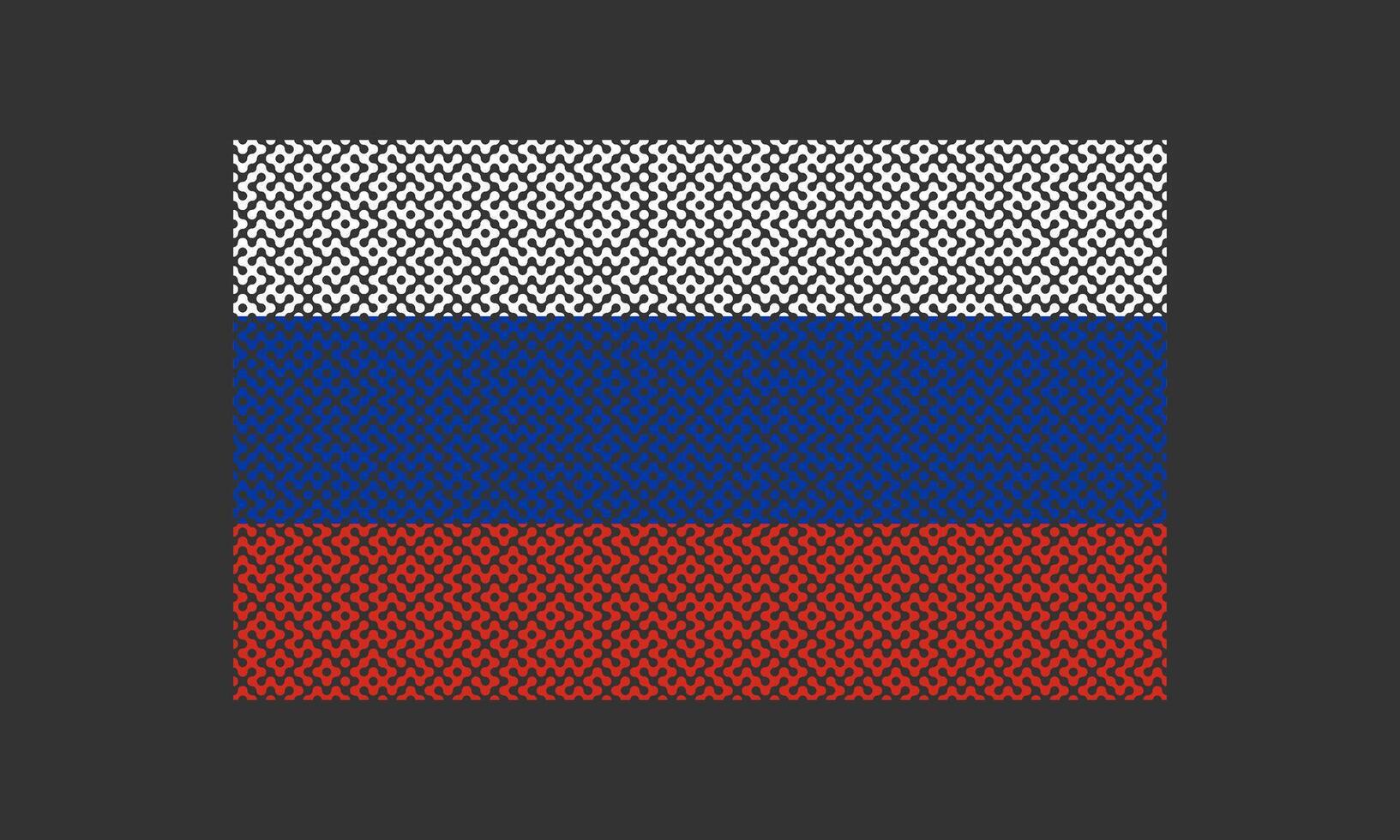 Russian Flag mesh pattern with dark background vector