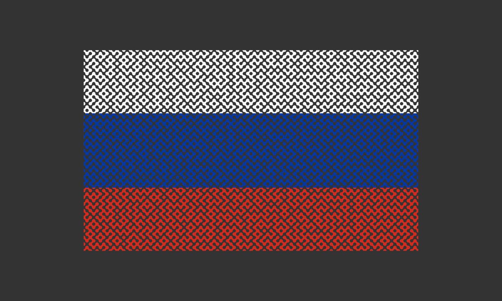 ruso bandera malla modelo con oscuro antecedentes vector