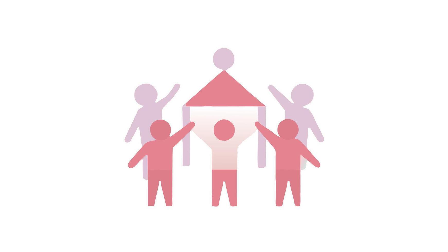 Team Work Building Vector Art