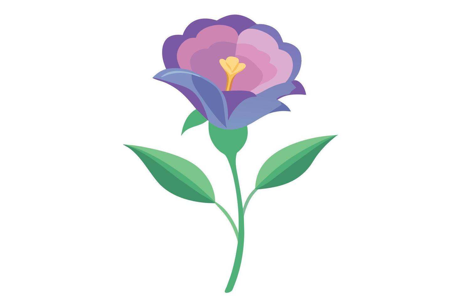 lisianthus Flower Vector Illustration Isolated on a Clean Background