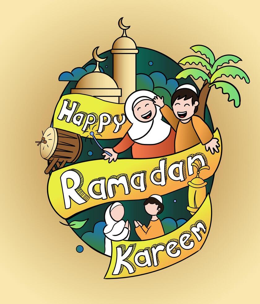 Ramadán kareem ilustración vector